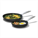 Enhanced Non-Stick 2-Piece Frypan Set — Black H8