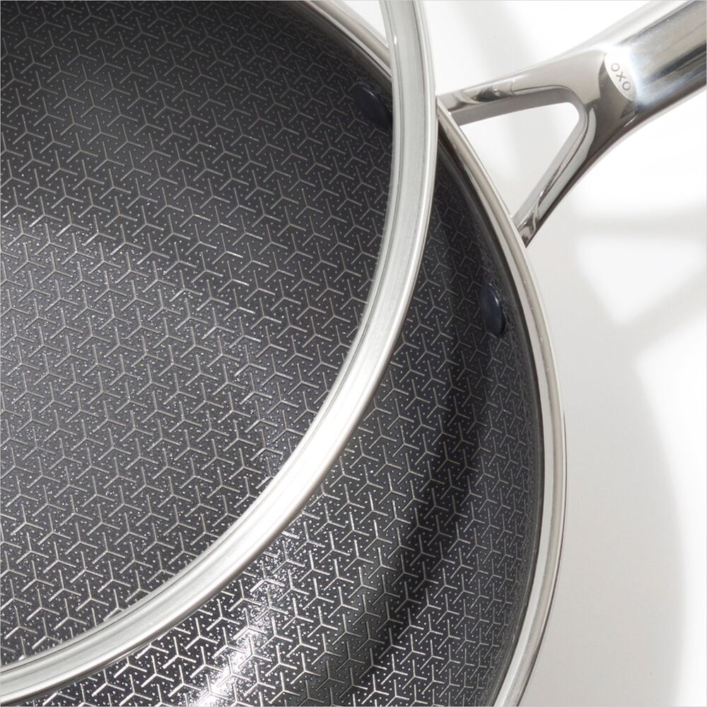 Trident Hybrid Non-Stick Stainless Steel 5 Qt Wok with Lid H3