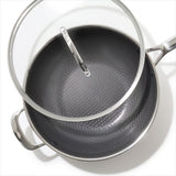 Trident Hybrid Non-Stick Stainless Steel 5 Qt Wok with Lid H3