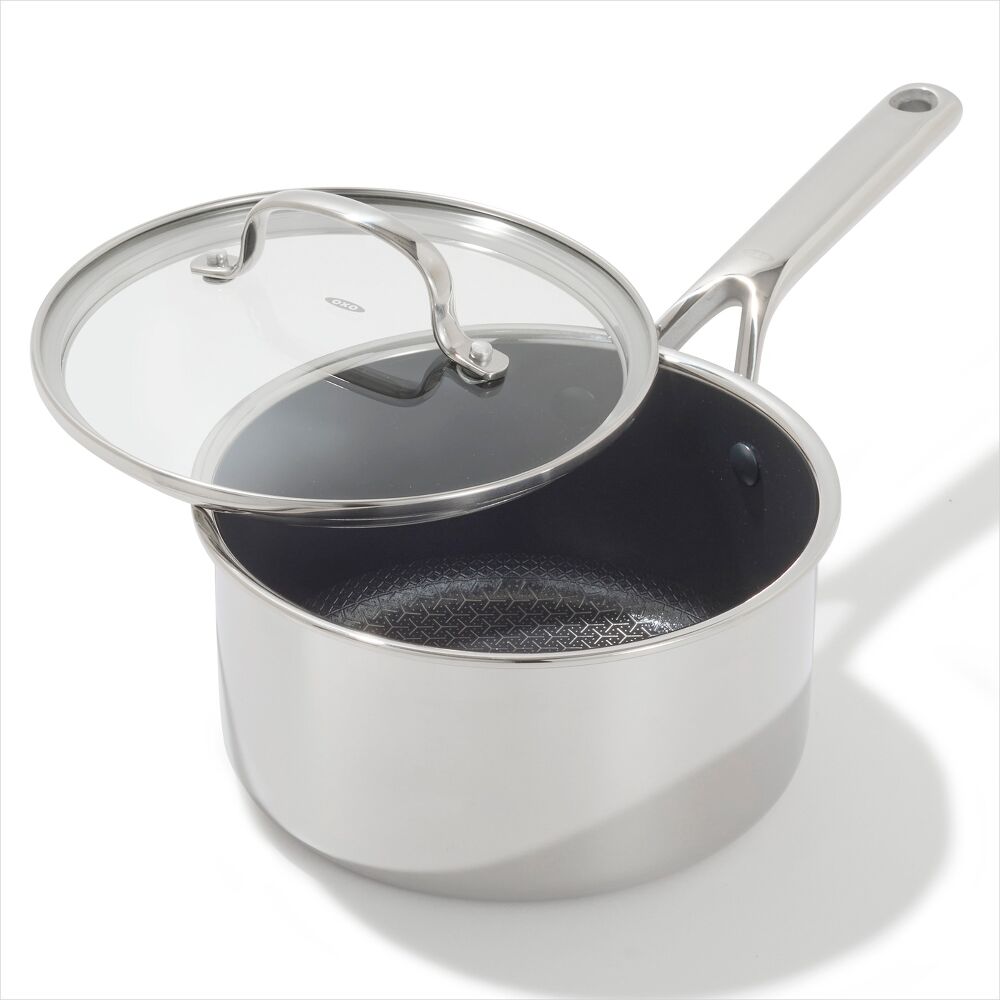 Trident Hybrid Non-Stick Stainless Steel 2.5 Qt Saucepan with Lid X8