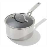 Trident Hybrid Non-Stick Stainless Steel 2.5 Qt Saucepan with Lid X8