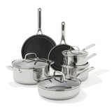 Trident Hybrid Non-Stick Stainless Steel 10-Piece Set Q8