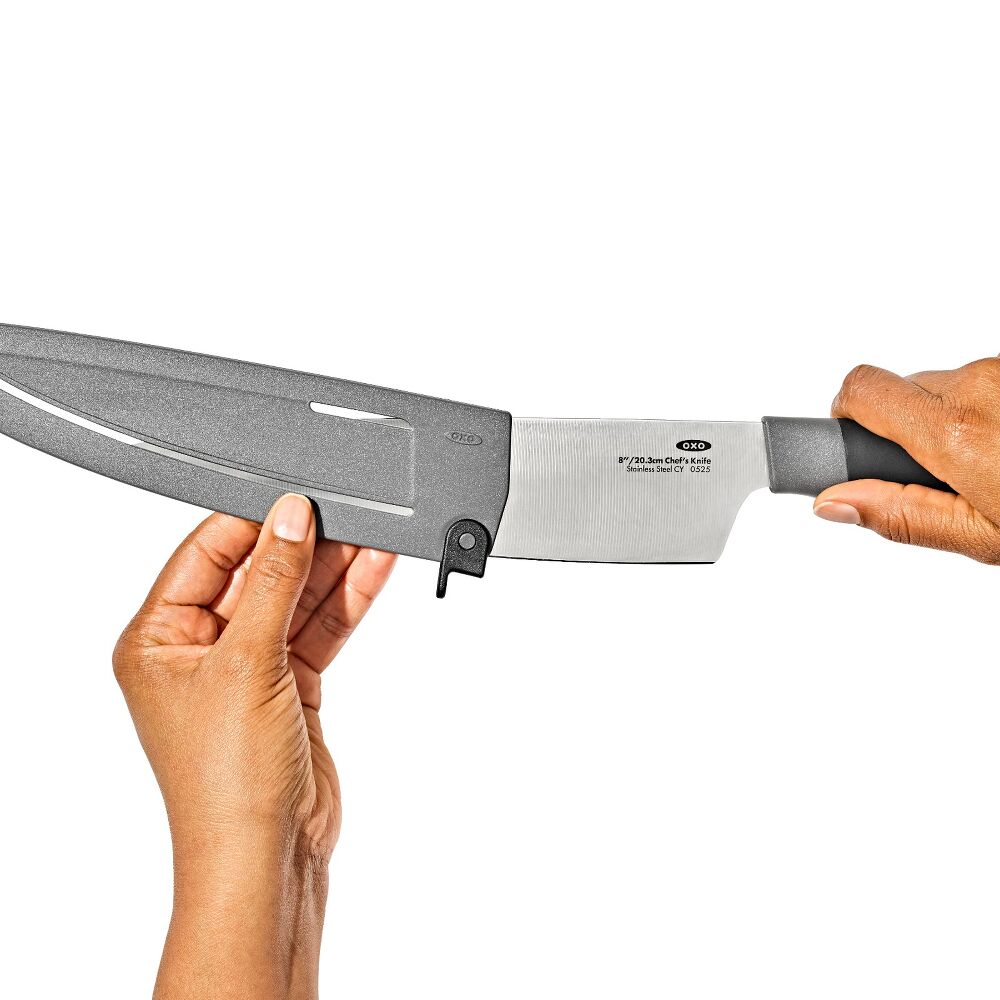 8 in Chefs Knife with Locking Sheath J6