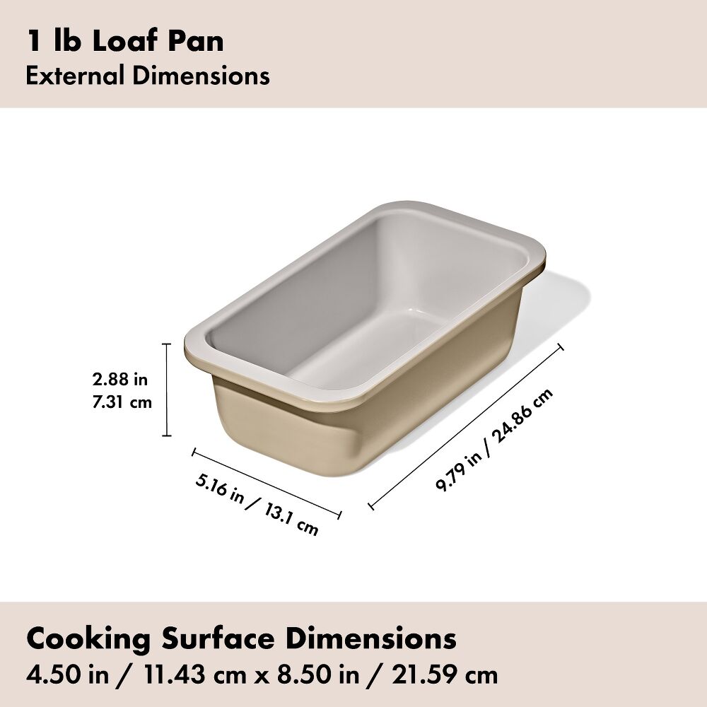 Non-Stick Pro Ceramic Coated Metal Bakeware 1 lb Loaf Pan B9