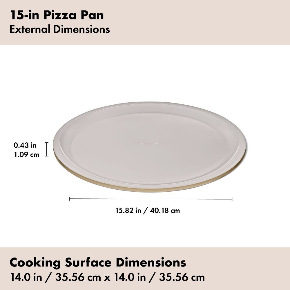 Non-Stick Pro Ceramic Coated Metal Bakeware 15” Pizza Pan E6