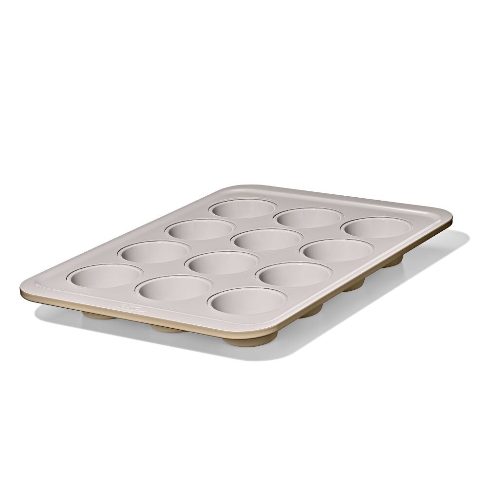 Non-Stick Pro Ceramic Coated Metal Bakeware 12 Cup Muffin Pan O5