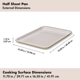 Non-Stick Pro Ceramic Coated Metal Bakeware Half Sheet Pan P0