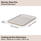 Non-Stick Pro Ceramic Coated Metal Bakeware Quarter Sheet Pan N6
