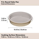 Non-Stick Pro Ceramic Coated Metal Bakeware 9” Round Cake Pan G0