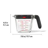 2 Cup Glass Measuring Cup with Lid I5