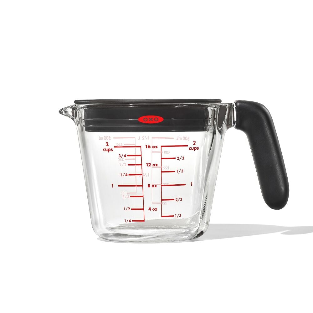 2 Cup Glass Measuring Cup with Lid I5