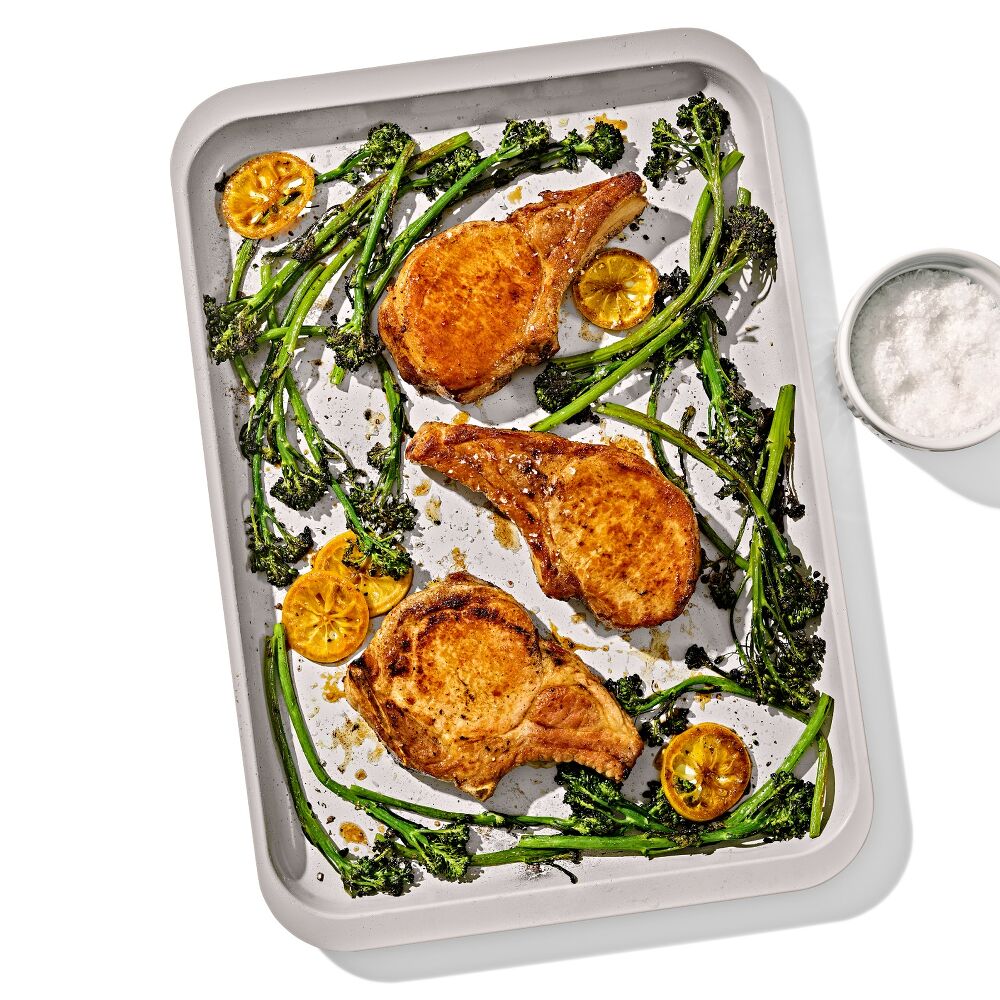 Non-Stick Pro Ceramic Coated Metal Bakeware Half Sheet Pan P0