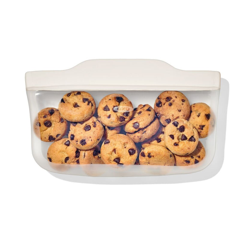 Silicone Reusable Bag - Snack Bag (12 oz) - Oat G4