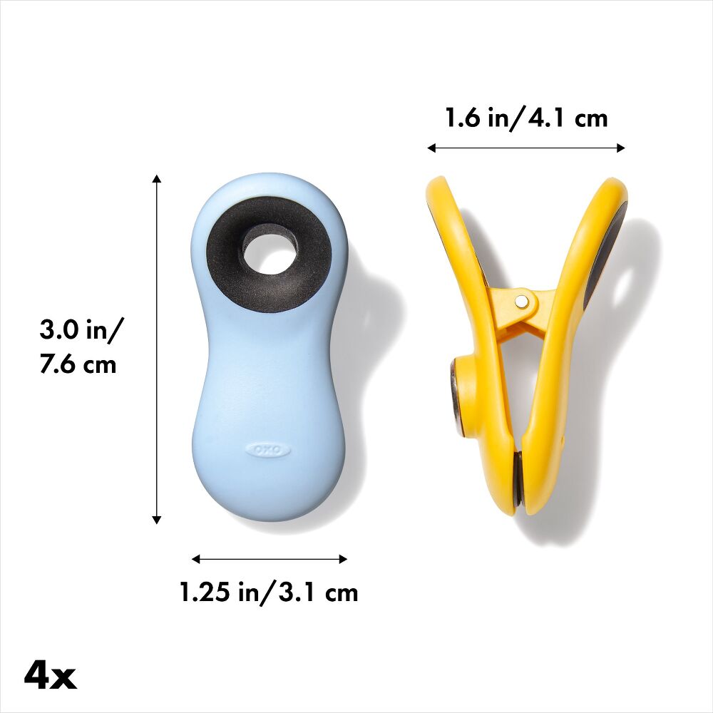Magnetic All-Purpose Clips - 4-Pack - assorted colors N1