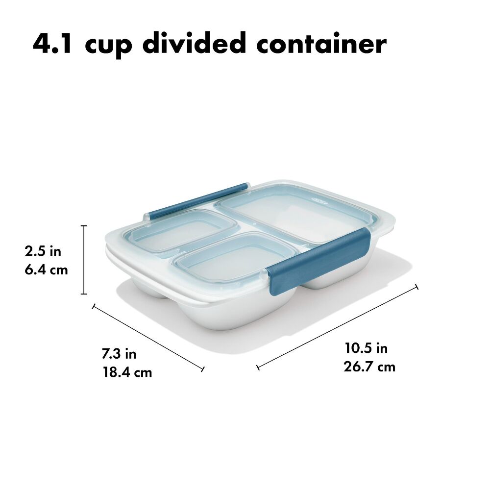 Prep & Go 4.1-Cup Divided Container - Ocean Blue Q2