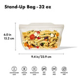 Silicone Reusable Bag - Stand-Up Quart (32 oz) - Oat S2
