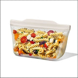 Silicone Reusable Bag - Stand-Up Quart (32 oz) - Oat S2