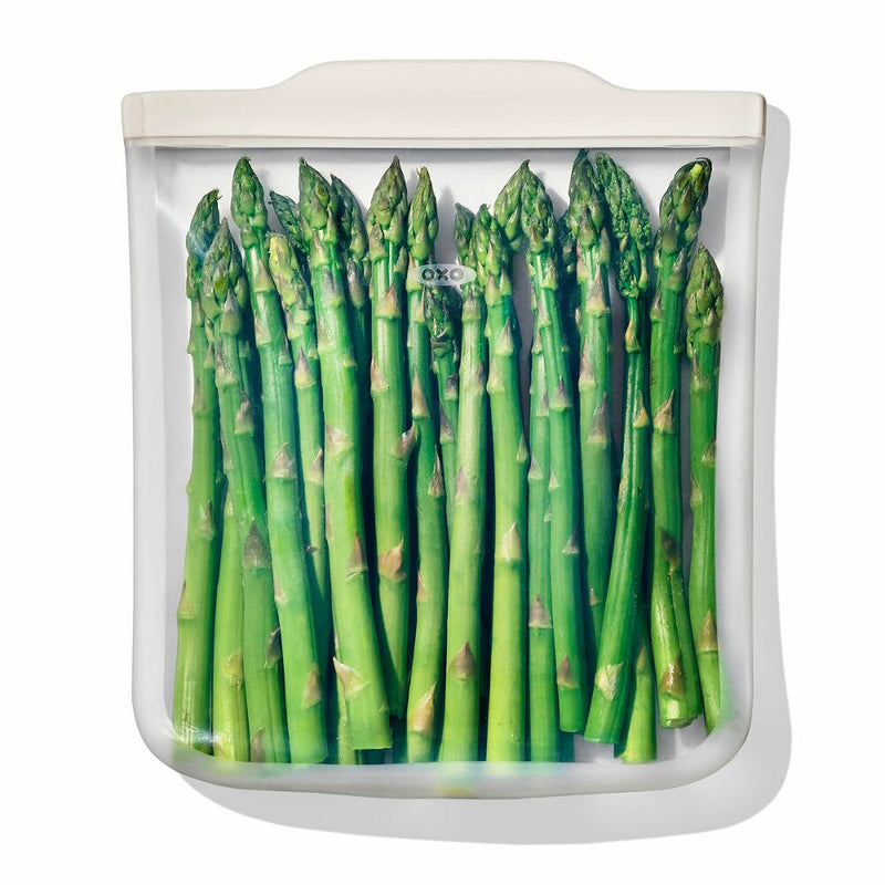 Silicone Reusable Bag - Half Gallon Bag (64 oz) - Oat V8