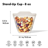 Silicone Reusable Bag - Stand-Up Cup (8 oz) - Oat S7