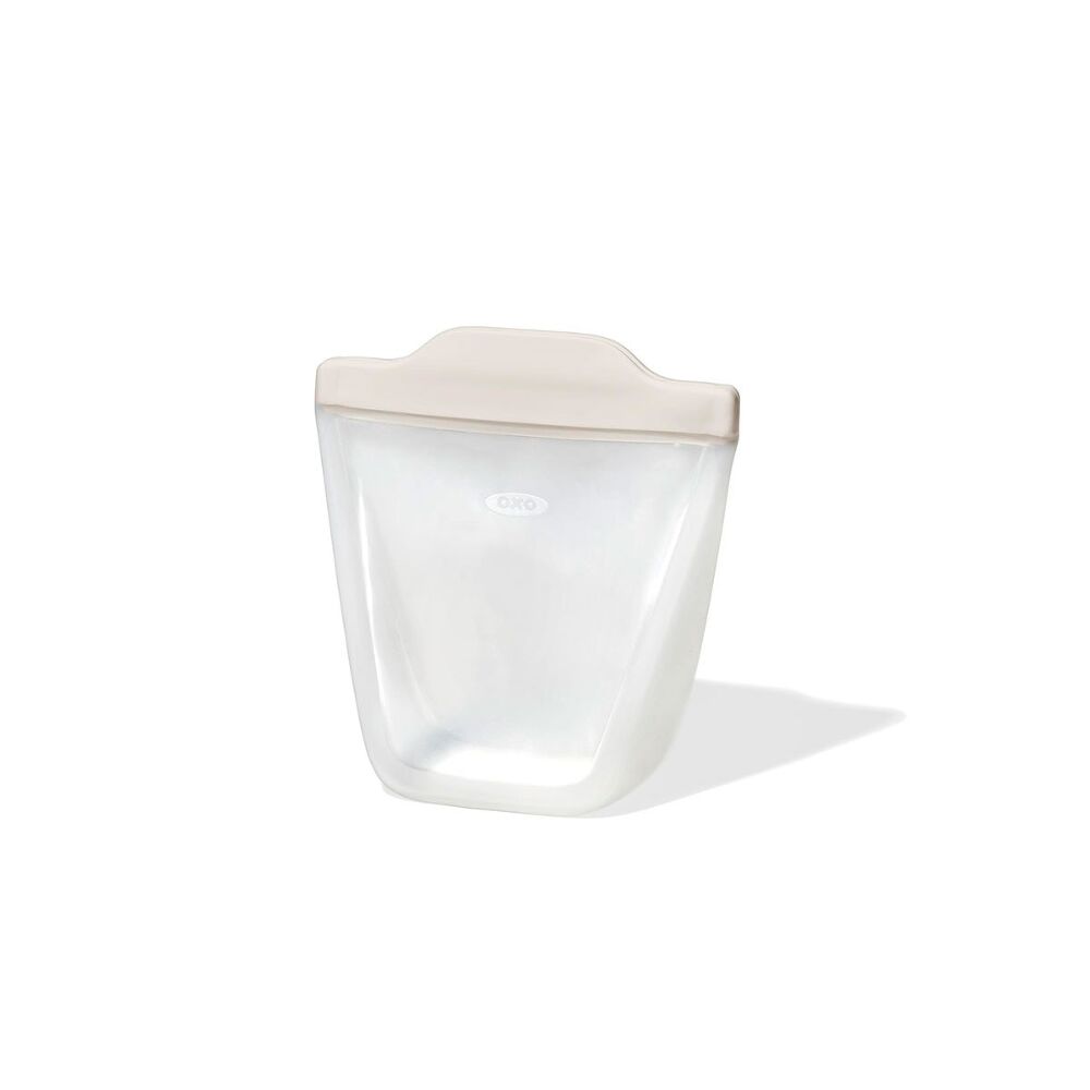 Silicone Reusable Bag - Stand-Up Cup (8 oz) - Oat S7