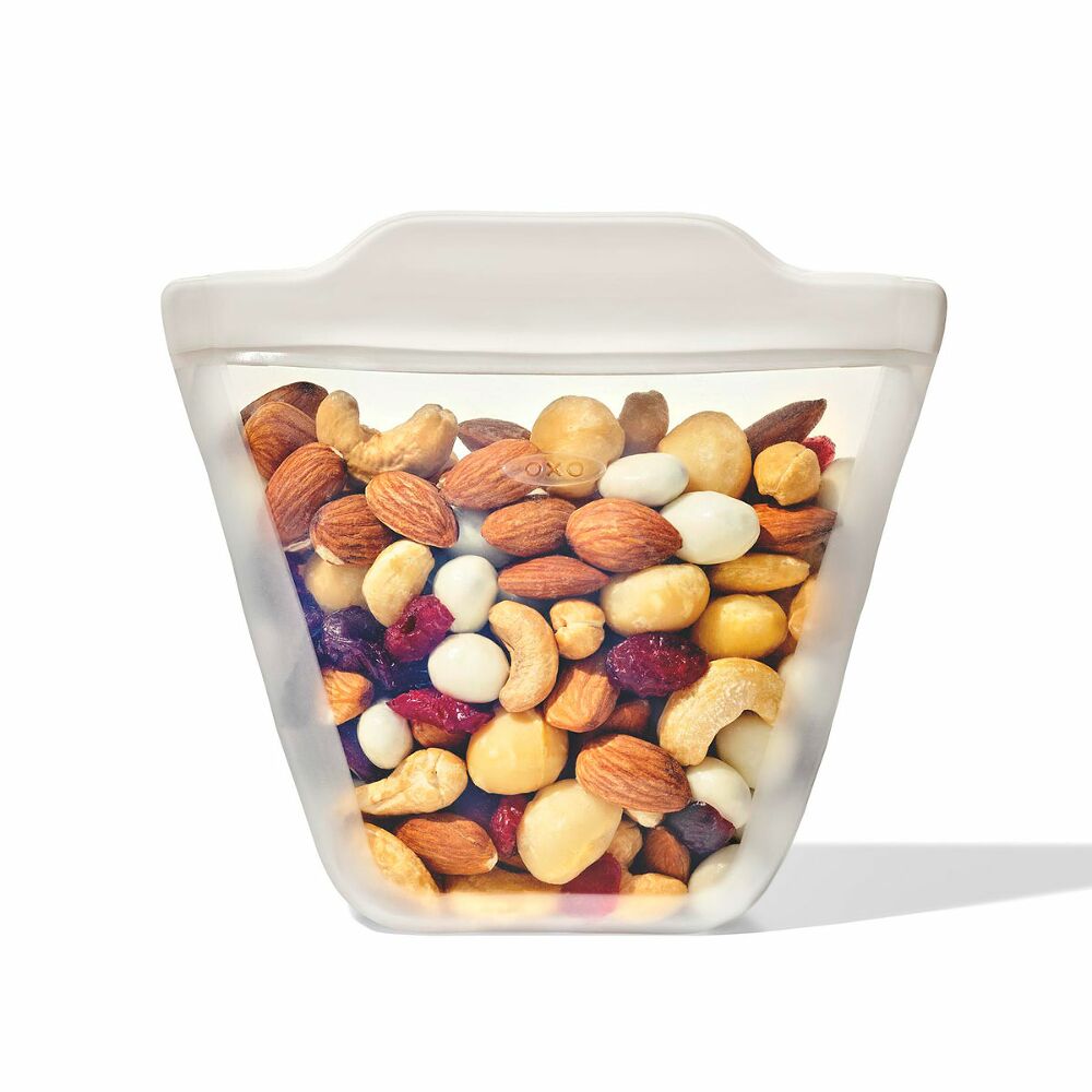 Silicone Reusable Bag - Stand-Up Cup (8 oz) - Oat S7