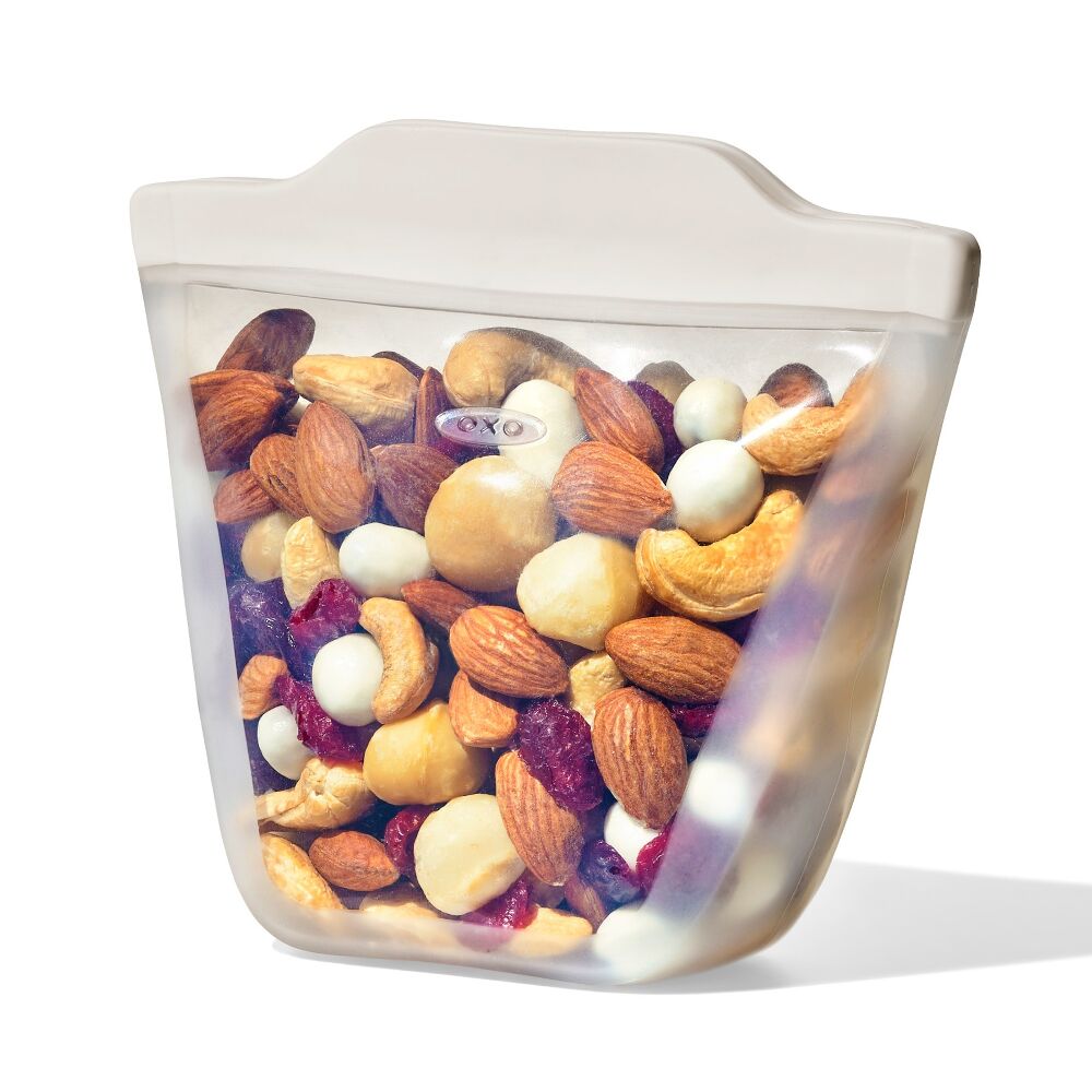 Silicone Reusable Bag - Stand-Up Cup (8 oz) - Oat S7