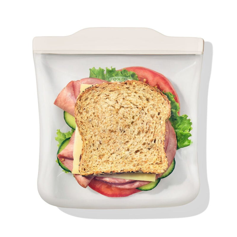 Silicone Reusable Bag - Sandwich Bag (28 oz) - Oat I2