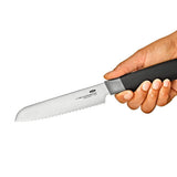 5 in Serrated Utility Knife with Locking Sheath W8