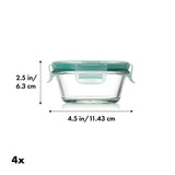 Smart Seal 8-Piece1 Cup Glass Round Container Set R7
