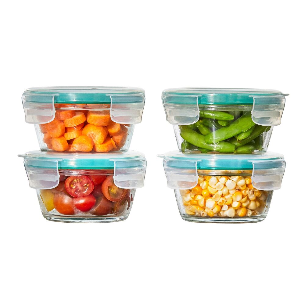 Smart Seal 8-Piece1 Cup Glass Round Container Set R7
