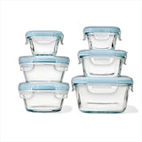 12-Piece Smart Seal Glass Container Set - Arctic Blue Y8