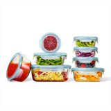 16-Piece Smart Seal Glass Everyday Container Set - Arctic Blue C3