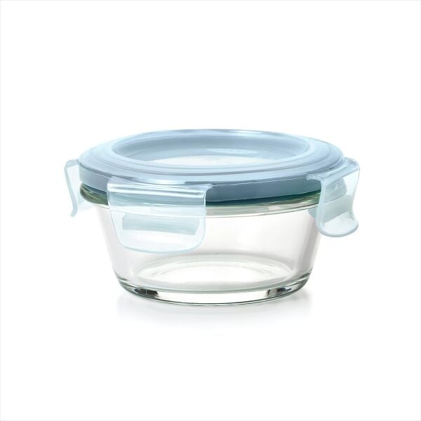 Smart Seal 1-Cup Glass Round Container - Arctic Blue E8