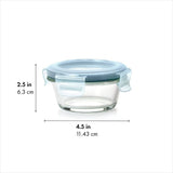 Smart Seal 1-Cup Glass Round Container - Arctic Blue E8