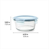 Smart Seal 2-Cup Glass Round Container - Arctic Blue V5