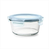 Smart Seal 4-Cup Glass Round Container - Arctic Blue I8