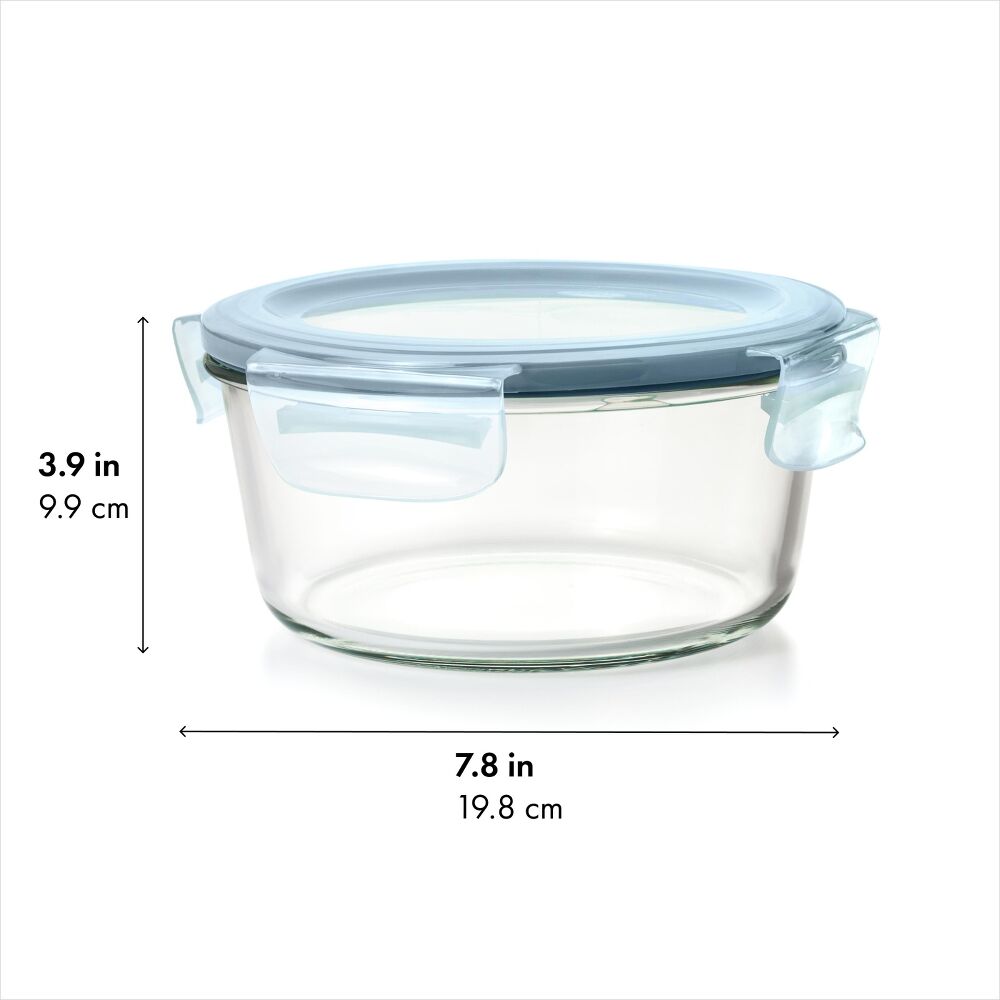 Smart Seal 7-Cup Glass Round Container - Arctic Blue Z4