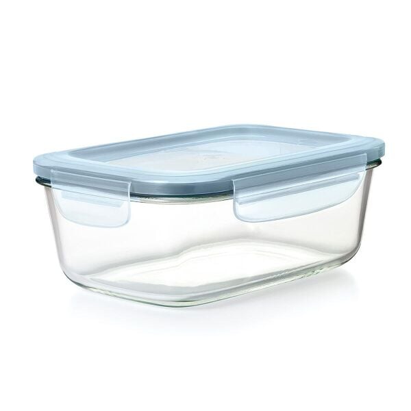 Smart Seal 8-Cup Glass Rectangle Container - Arctic Blue K4