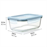 Smart Seal 8-Cup Glass Rectangle Container - Arctic Blue K4
