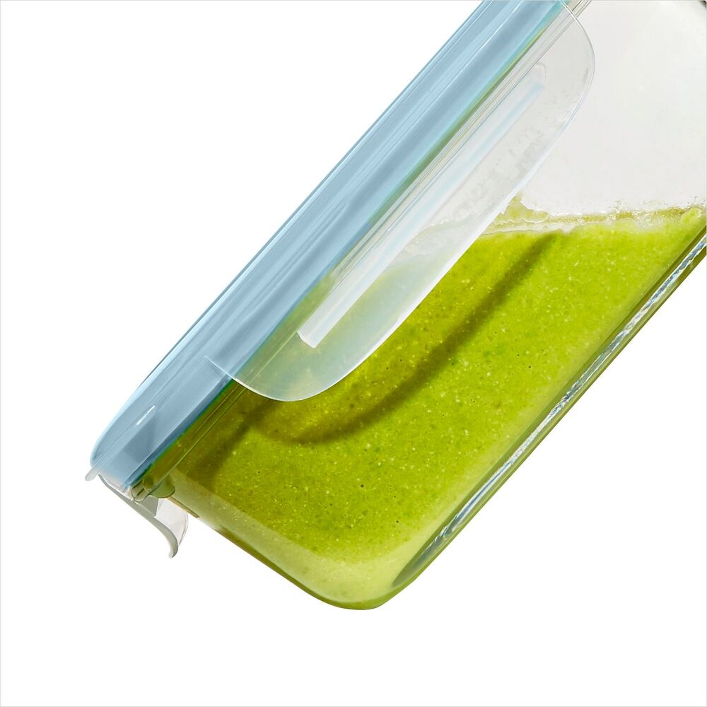 Smart Seal 1.6-Cup Glass Rectangle Container - Arctic Blue P3