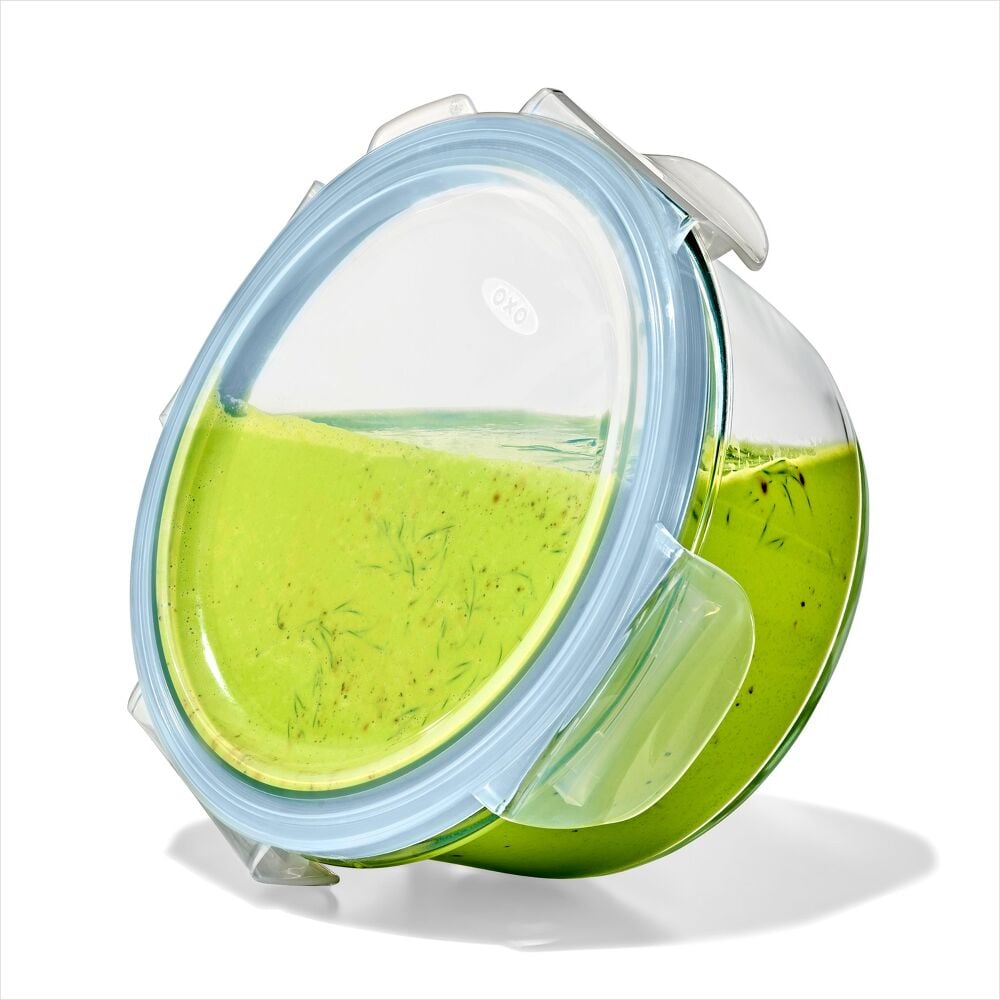 Smart Seal 1-Cup Glass Round Container - Arctic Blue E8