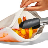 Silicone Reusable Bag - Stand-Up Half Gallon (64 oz) - Oat D8