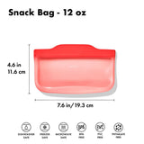 Silicone Reusable Bag - Snack Bag (12 oz) - Watermelon P2