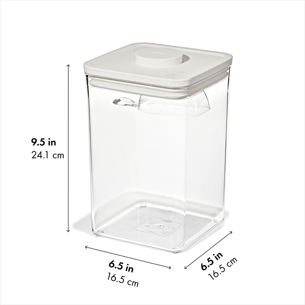 OXO Pet POP Container with Scoop — Big Square Medium — 4.4 Qt/4.2 L C0