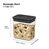 POP Container - Rectangle Short (1.7 Qt/1.6 L) - Matte Black H4