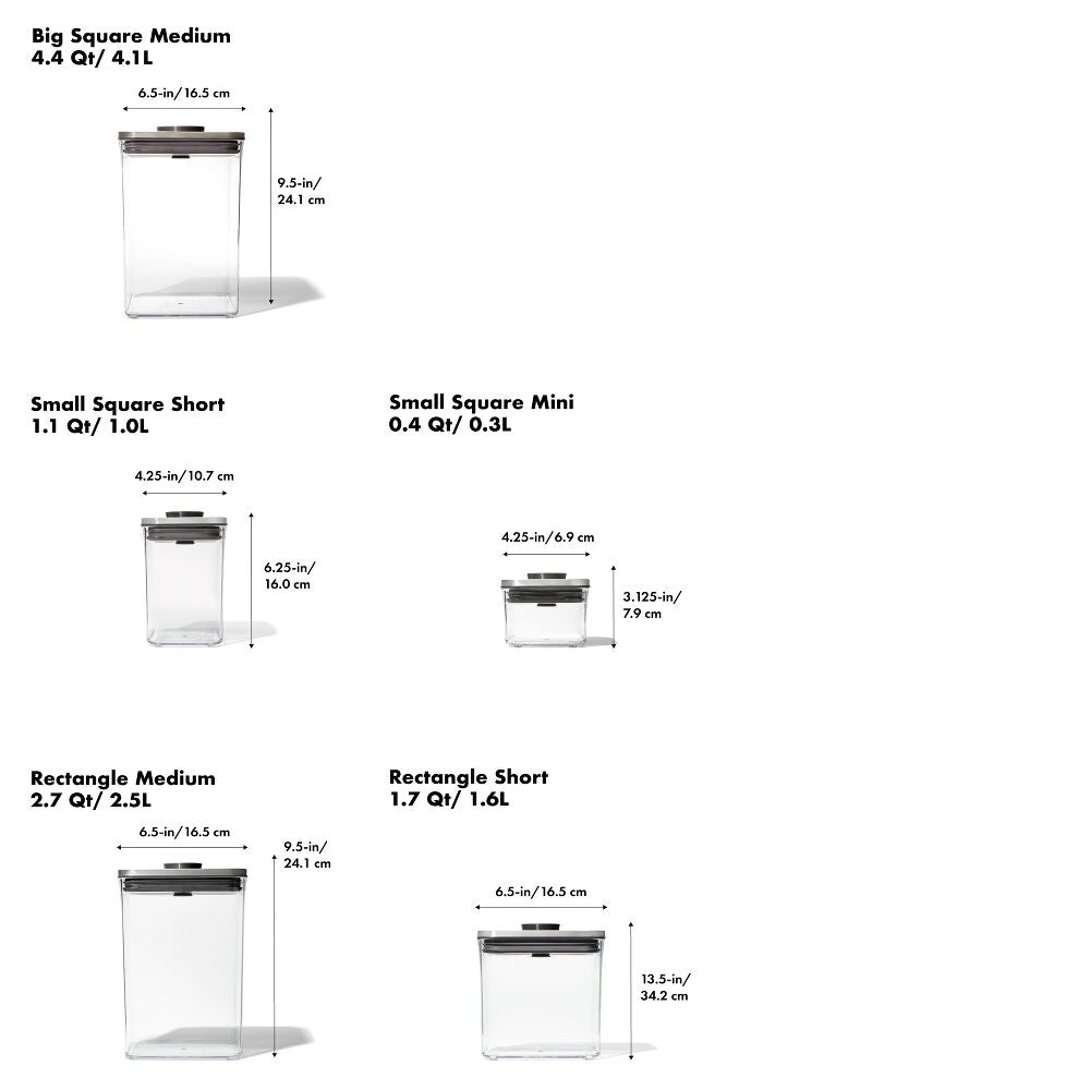 Steel 6-Piece POP Container Set B0