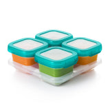 6 oz Baby Blocks™ Plastic Freezer Storage Containers - Tot Teal K1