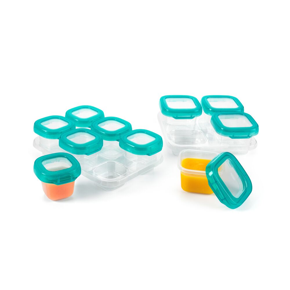 12-Piece Baby Blocks™ Plastic Freezer Storage Container Set - Tot Teal M9