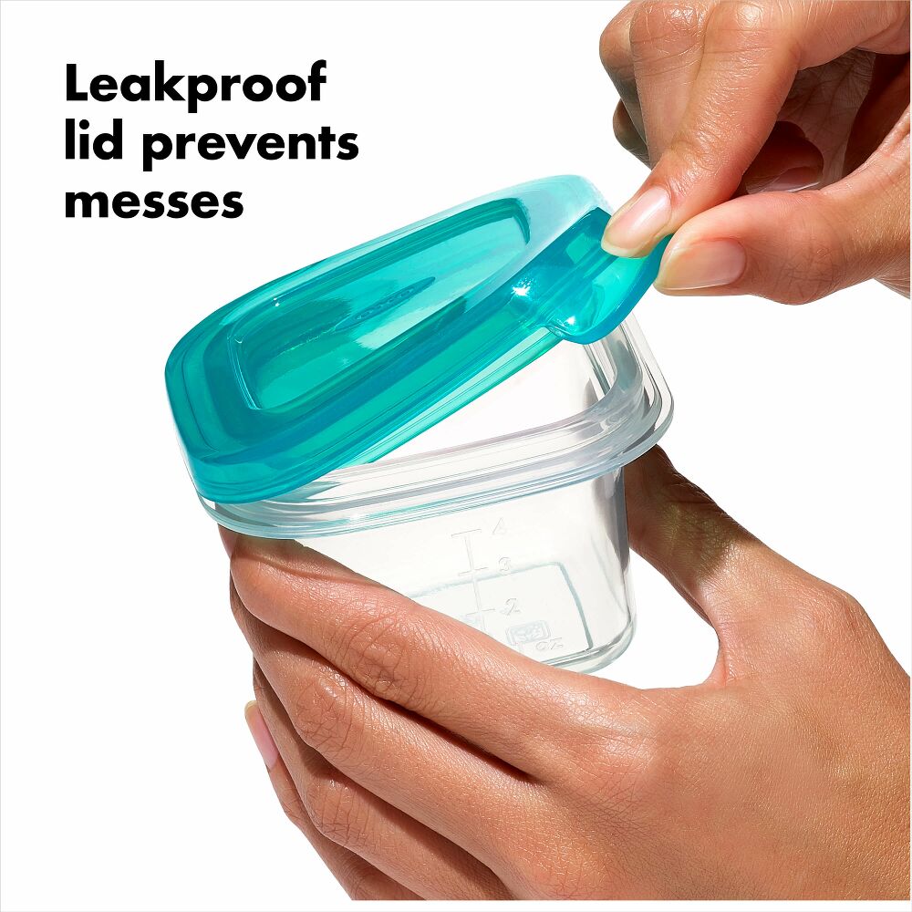 4 oz Baby Blocks™ Silicone Freezer Storage Containers - Tot Teal J0