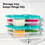 4 oz Baby Blocks™ Silicone Freezer Storage Containers - Tot Teal J0